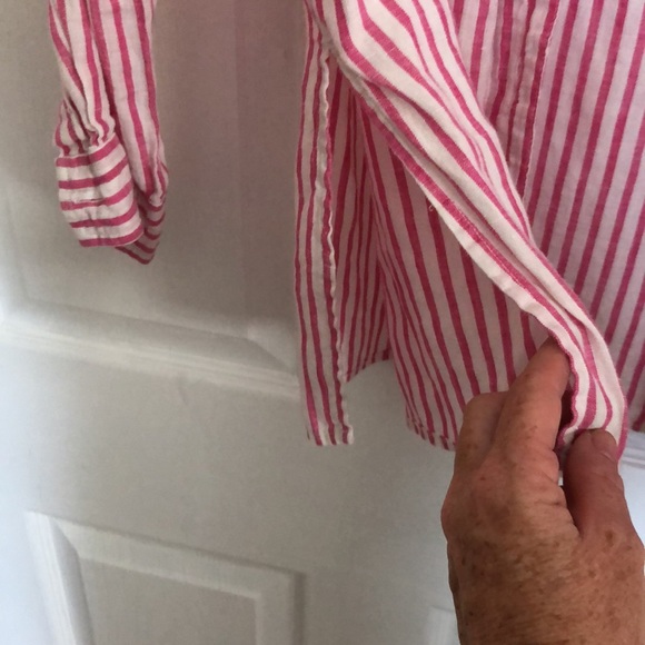 Chicos pink ticking stripe tunic size 0 - Picture 3 of 4